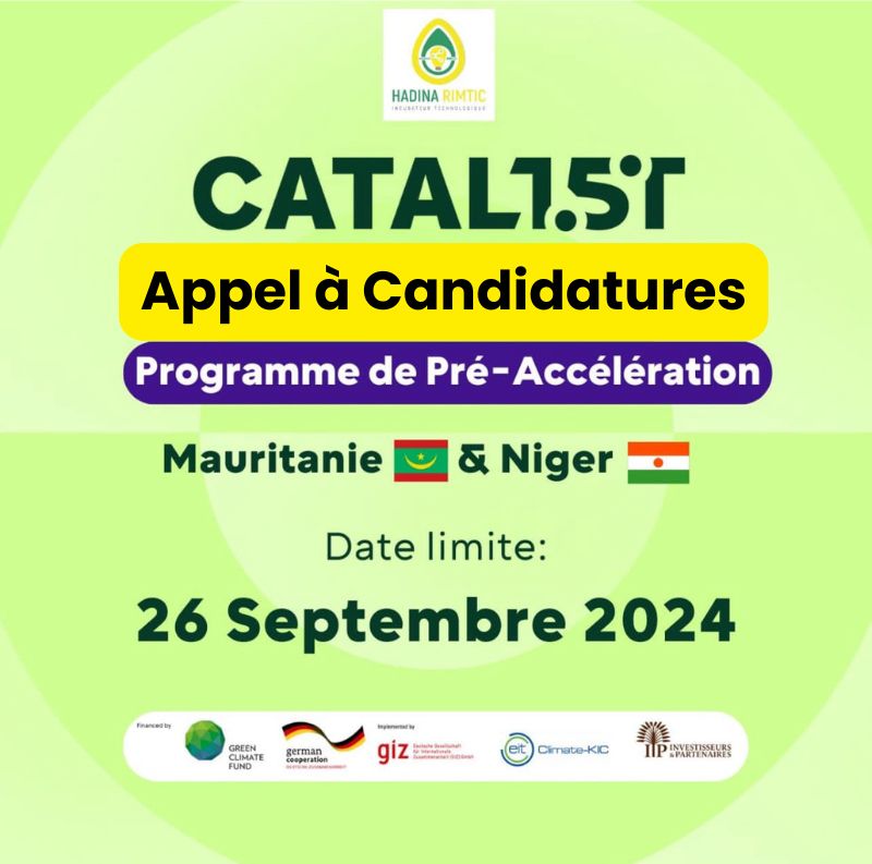 Hadina-RIMTIC lance un appel à candidatures pour le programme CATAL1.5°T, une initiative du fond vert pour le Climat