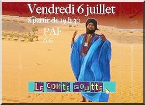 Le conteur du désert à Paris le vendredi 6 juillet. 