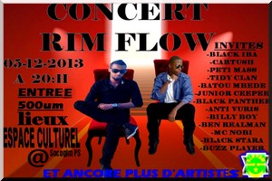 RIM Flow en concert, le  jeudi 5 – 12 – 2013 _Espace Culturel Diadié Tabara Camara